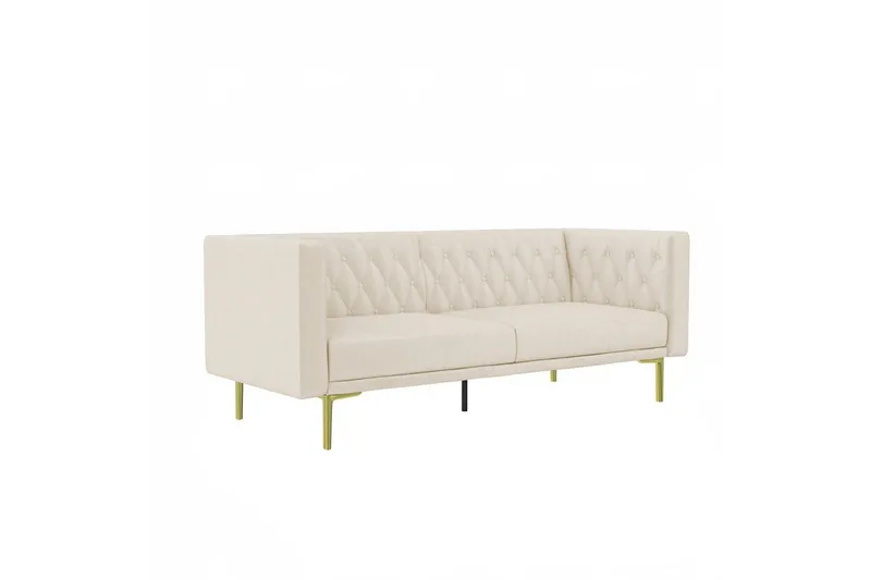Sofa 2-sæders Marseille Elfenben - Elfenben - Møbler - Sofaer - Velour sofaer
