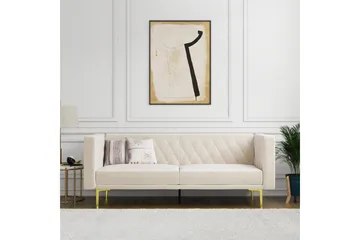 Sofa 2-sæders Marseille Elfenben - Elfenben - Møbler - Sofaer - Velour sofaer