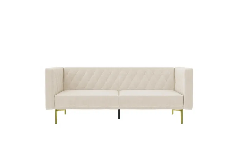 Sofa 2-sæders Marseille Elfenben - Elfenben - Møbler - Sofaer - Velour sofaer