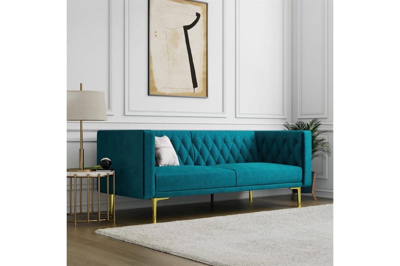 Sofa 2-sæders Marseille Smaragdgrøn - Smaragdgrøn - Møbler - Sofaer - Velour sofaer