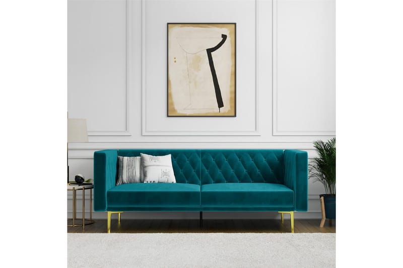 Sofa 2-sæders Marseille Smaragdgrøn - Smaragdgrøn - Møbler - Sofaer - Velour sofaer