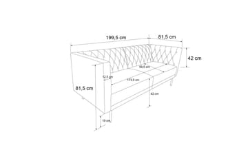 Sofa 2-sæders Marseille Smaragdgrøn - Smaragdgrøn - Møbler - Sofaer - Velour sofaer