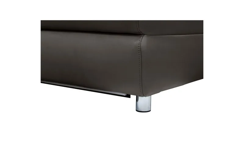 Sofa 2-sæders Pareli Brun, Læder/PU, Manuel liggestol - Brun, Læder/PU, Manuel liggestol - Møbler - Sofaer - Lædersofaer