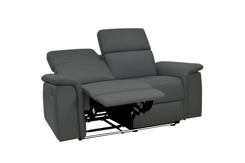 Sofa 2-sæders Pareli Grå, Læder/PU, Elektrisk hvilestol - Grå, Læder/PU, Elektrisk hvilestol - Møbler - Sofaer - Lædersofaer