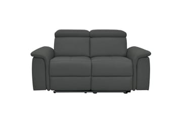 Sofa 2-sæders Pareli Grå, Læder/PU, Manuel liggestol - Grå, Læder/PU, Manuel liggestol - Møbler - Sofaer - Lædersofaer