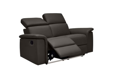 Sofa 2-sæders Pareli Brun, Læder/PU, Manuel liggestol - Brun, Læder/PU, Manuel liggestol - Møbler - Sofaer - Lædersofaer