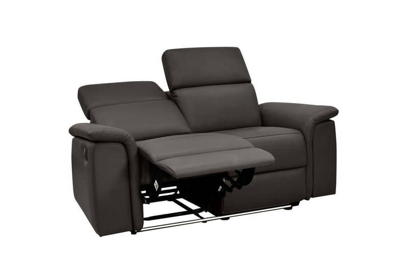 Sofa 2-sæders Pareli Brun, Læder/PU, Manuel liggestol - Brun, Læder/PU, Manuel liggestol - Møbler - Sofaer - Lædersofaer