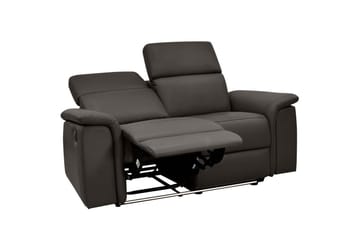 Sofa 2-sæders Pareli Brun, Læder/PU, Manuel liggestol - Brun, Læder/PU, Manuel liggestol - Møbler - Sofaer - Lædersofaer