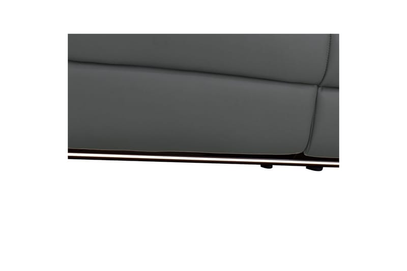 Sofa 2-sæders Pareli Grå, Læder/PU, Manuel liggestol - Grå, Læder/PU, Manuel liggestol - Møbler - Sofaer - Recliner sofaer