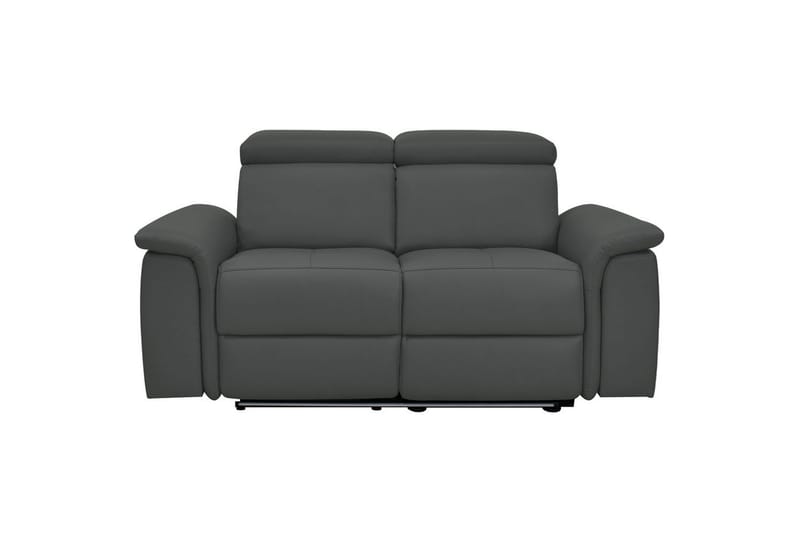 Sofa 2-sæders Pareli Grå, Læder/PU, Manuel liggestol - Grå, Læder/PU, Manuel liggestol - Møbler - Sofaer - Recliner sofaer