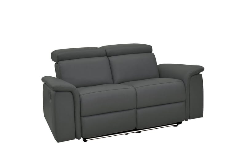 Sofa 2-sæders Pareli Grå, Læder/PU, Elektrisk hvilestol - Grå, Læder/PU, Elektrisk hvilestol - Møbler - Sofaer - Lædersofaer