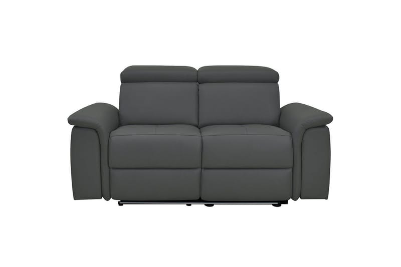 Sofa 2-sæders Pareli Grå, Læder/PU, Elektrisk hvilestol - Grå, Læder/PU, Elektrisk hvilestol - Møbler - Sofaer - Lædersofaer