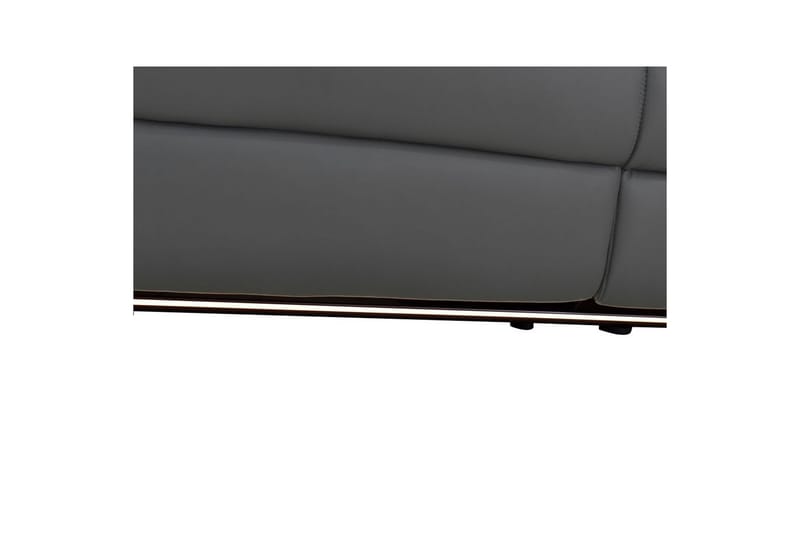 Sofa 2-sæders Pareli Grå, Læder/PU, Elektrisk hvilestol - Grå, Læder/PU, Elektrisk hvilestol - Møbler - Sofaer - Lædersofaer
