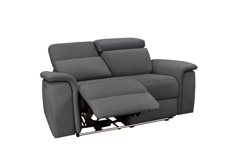 Sofa 2-sæders Pareli Antracit, Søndagsstof, Manuel liggestol - Antracit, Søndagsstof, Manuel liggestol - Møbler - Sofaer - Recliner sofaer - 2 personers biografsofa & reclinersofa