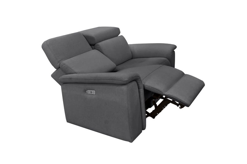 Sofa 2-sæders Pareli Antracit, Søndagsstof, Manuel liggestol - Antracit, Søndagsstof, Manuel liggestol - Møbler - Sofaer - Recliner sofaer - 2 personers biografsofa & reclinersofa