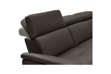 Sofa 2-sæders Pareli Brun, Læder/PU, Manuel liggestol - Brun, Læder/PU, Manuel liggestol - Møbler - Sofaer - Lædersofaer