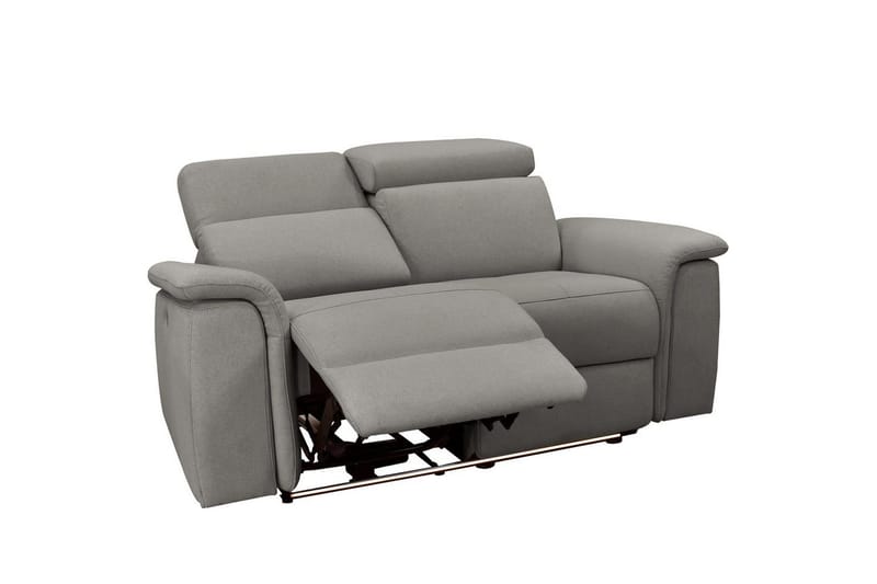 Sofa 2-sæders Pareli Grå, Søndagsstof, Manuel liggestol - Grå, Søndagsstof, Manuel liggestol - Møbler - Sofaer - Recliner sofaer - 2 personers biografsofa & reclinersofa