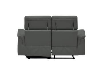 Sofa 2-sæders Pareli Grå, Læder/PU, Manuel liggestol - Grå, Læder/PU, Manuel liggestol - Møbler - Sofaer - Lædersofaer