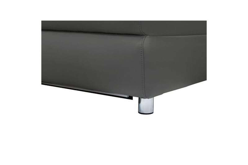 Sofa 2-sæders Pareli Grå, Læder/PU, Manuel liggestol - Grå, Læder/PU, Manuel liggestol - Møbler - Sofaer - Lædersofaer