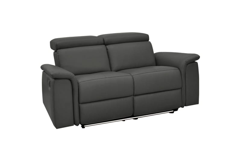 Sofa 2-sæders Pareli Sort, PU, Elektrisk hvilestol, Sort, PU, Elektrisk hvilestol