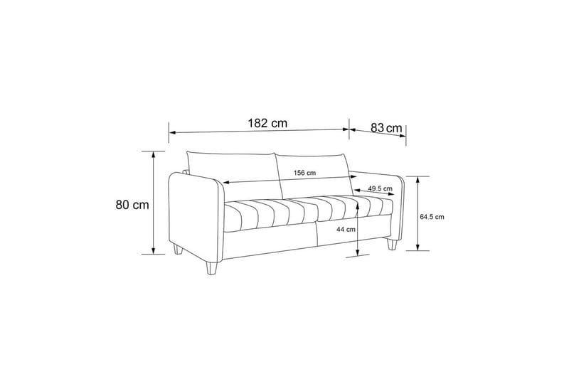 Sofa 3-sæders Coco - Møbler - Sofaer - 3 personers sofa