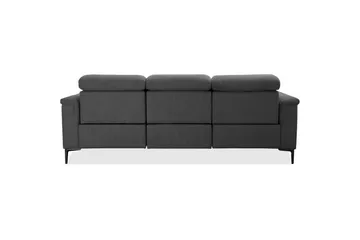 Sofa 3-sæders Lund Antracit, Belfast stof, Elektrisk hvilestol - Antracit, Belfast stof, Elektrisk hvilestol - Møbler - Sofaer - 3 personers sofa