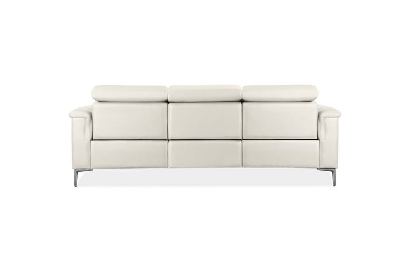 Sofa 3-sæders Lund Creme, Læder/PU, Manuel liggestol - Creme, Læder/PU, Manuel liggestol - Møbler - Sofaer - Lædersofaer
