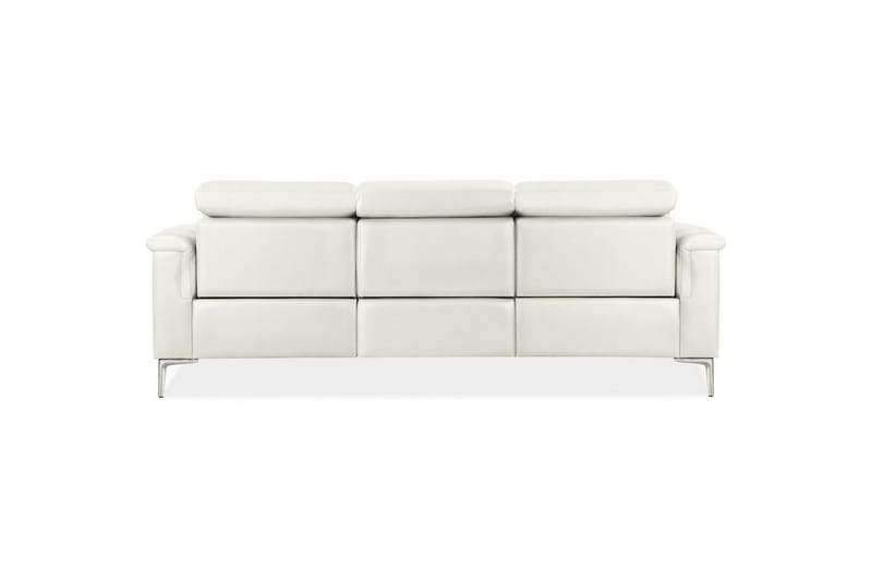 Sofa 3-sæders Lund Creme, PU, Manuel liggestol - Creme, PU, Manuel liggestol - Møbler - Sofaer - 3 personers sofa