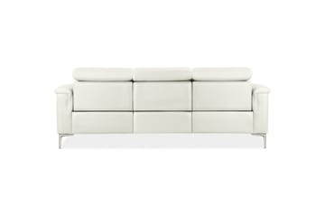 Sofa 3-sæders Lund Creme, PU, Manuel liggestol - Creme, PU, Manuel liggestol - Møbler - Sofaer - 3 personers sofa
