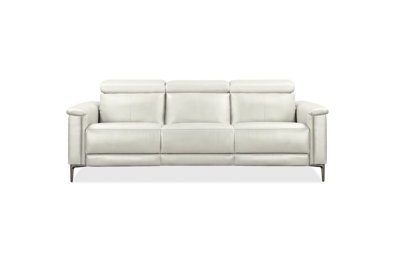 Sofa 3-sæders Lund Creme, PU, Manuel liggestol - Creme, PU, Manuel liggestol - Møbler - Sofaer - Recliner sofaer