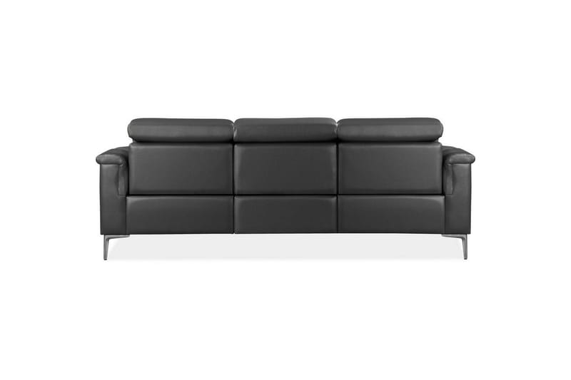 Sofa 3-sæders Lund Grå, PU, Manuel liggestol - Grå, PU, Manuel liggestol - Møbler - Sofaer - 3 personers sofa