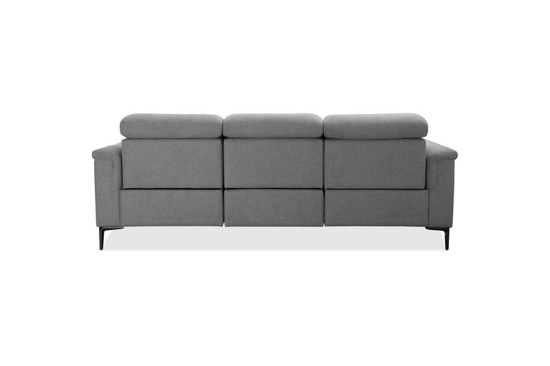 Sofa 3-sæders Lund Lys Grå, Belfast stof, Elektrisk hvilestol - Lys Grå, Belfast stof, Elektrisk hvilestol - Møbler - Sofaer - 3 personers sofa