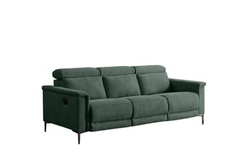 Sofa 3-sæders Lund Mørkegrøn, Belfast stof, Manuel liggestol