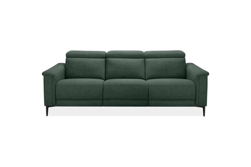Sofa 3-sæders Lund Mørkegrøn, Belfast stof, Manuel liggestol - Mørkegrøn, Belfast stof, Manuel liggestol - Møbler - Sofaer - 3 personers sofa