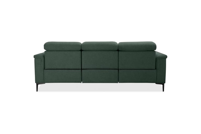 Sofa 3-sæders Lund Mørkegrøn, Belfast stof, Manuel liggestol - Mørkegrøn, Belfast stof, Manuel liggestol - Møbler - Sofaer - 3 personers sofa