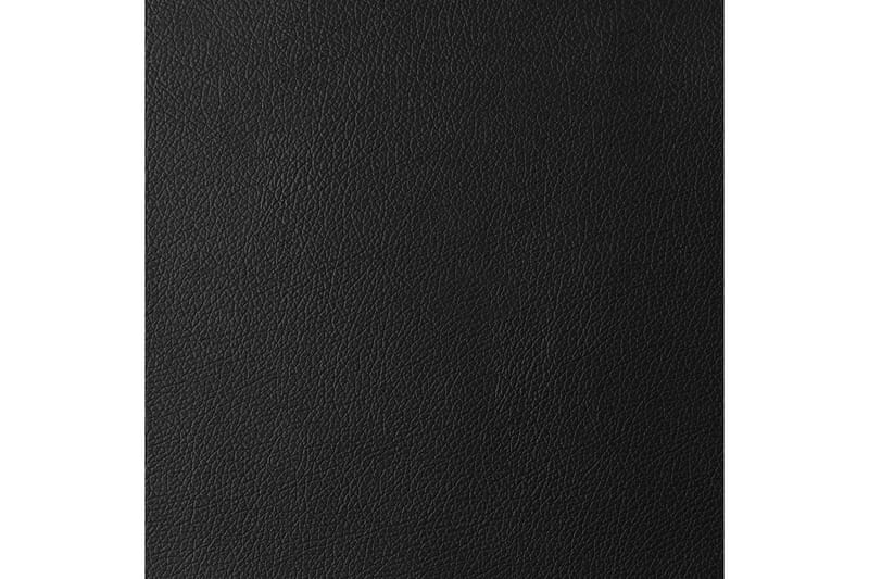 Sofa 3-sæders Lund Sort, PU, Manuel liggestol - Sort, PU, Manuel liggestol - Møbler - Sofaer - 3 personers sofa