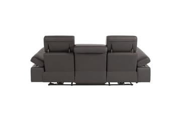 Sofa 3-sæders Rayland Brun, PU, Elektrisk hvilestol - Brun, PU, Elektrisk hvilestol - Møbler - Sofaer - 3 personers sofa