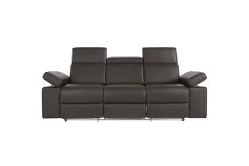 Sofa 3-sæders Rayland Brun, PU, Elektrisk hvilestol - Brun, PU, Elektrisk hvilestol - Møbler - Sofaer - 3 personers sofa