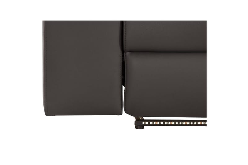 Sofa 3-sæders Rayland Brun, PU, Elektrisk hvilestol - Brun, PU, Elektrisk hvilestol - Møbler - Sofaer - 3 personers sofa