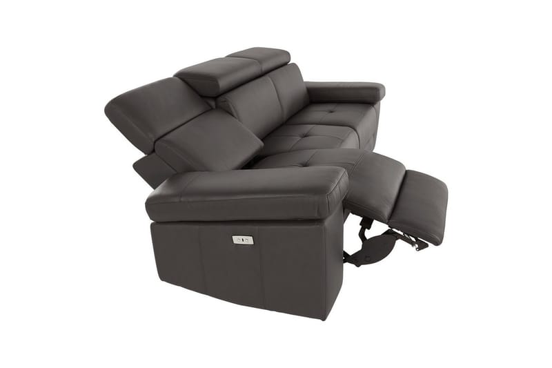 Sofa 3-sæders Rayland Brun, PU, Elektrisk hvilestol - Brun, PU, Elektrisk hvilestol - Møbler - Sofaer - 3 personers sofa