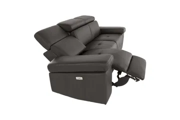 Sofa 3-sæders Rayland Brun, PU, Elektrisk hvilestol - Brun, PU, Elektrisk hvilestol - Møbler - Sofaer - 3 personers sofa