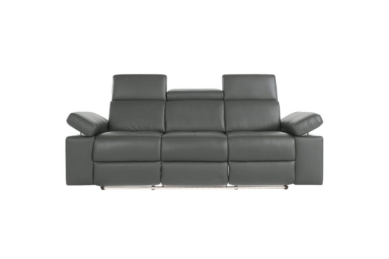 Sofa 3-sæders Rayland Grå, Læder/PU, Elektrisk hvilestol - Grå, Læder/PU, Elektrisk hvilestol - Møbler - Sofaer - 3 personers sofa