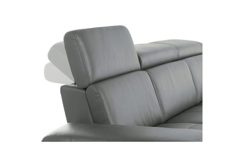 Sofa 3-sæders Rayland Grå, Læder/PU, Manuel liggestol - Grå, Læder/PU, Manuel liggestol - Møbler - Sofaer - Recliner sofaer