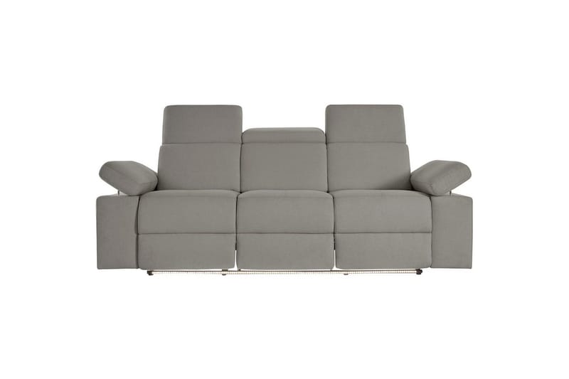 Sofa 3-sæders Rayland Grå, Søndagsstof, Elektrisk hvilestol - Grå, Søndagsstof, Elektrisk hvilestol - Møbler - Sofaer - 3 personers sofa