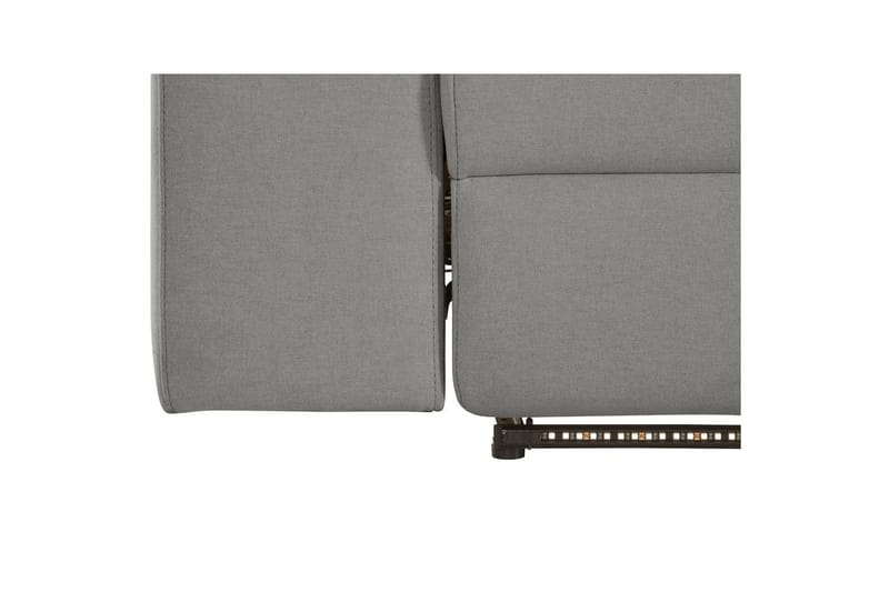 Sofa 3-sæders Rayland Grå, Søndagsstof, Elektrisk hvilestol - Grå, Søndagsstof, Elektrisk hvilestol - Møbler - Sofaer - 3 personers sofa