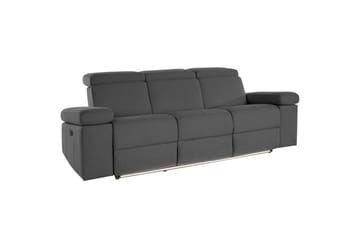 Sofa 3-sæders Rayland Grå, Søndagsstof, Manuel liggestol