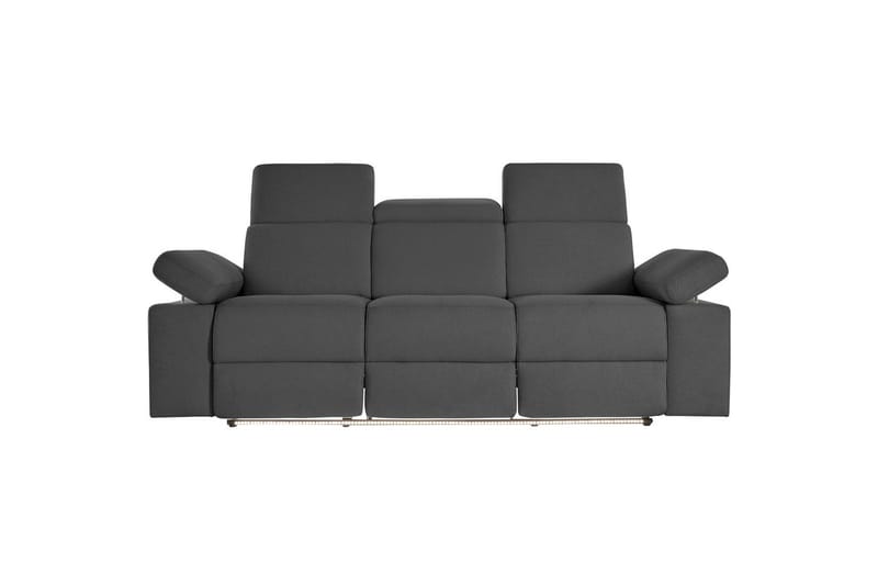 Sofa 3-sæders Rayland Grå, Søndagsstof, Manuel liggestol - Grå, Søndagsstof, Manuel liggestol - Møbler - Sofaer - Recliner sofaer