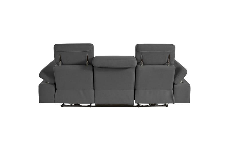 Sofa 3-sæders Rayland Grå, Søndagsstof, Manuel liggestol - Grå, Søndagsstof, Manuel liggestol - Møbler - Sofaer - 3 personers sofa