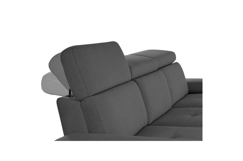 Sofa 3-sæders Rayland Grå, Søndagsstof, Manuel liggestol - Grå, Søndagsstof, Manuel liggestol - Møbler - Sofaer - 3 personers sofa