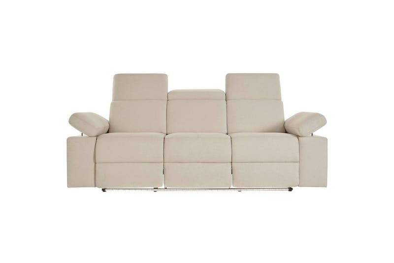 Sofa 3-sæders Rayland Hvid, Søndagsstof, Elektrisk hvilestol - Hvid, Søndagsstof, Elektrisk hvilestol - Møbler - Sofaer - 3 personers sofa